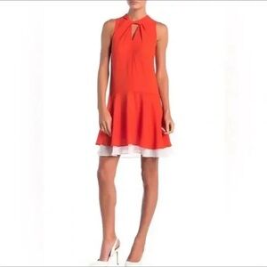 Cynthia Steffe Estella red orange dress